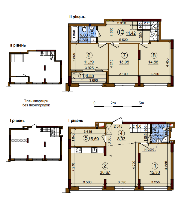 Двухуровневая 124.29 м² в ЖК Варшавский Микрорайон от 18 155 грн/м², Киев