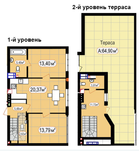 Дворівнева 96.52 м² в ЖК 7'я від 21 900 грн/м², с. Щасливе