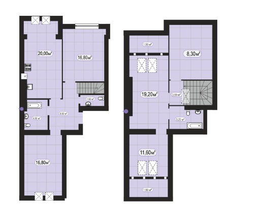 Двухуровневая 120.2 м² в ЖК 7'я от 14 250 грн/м², с. Счастливое