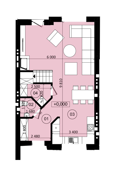 Таунхаус 113.14 м² в КП Палитра от застройщика, с. Лапаевка