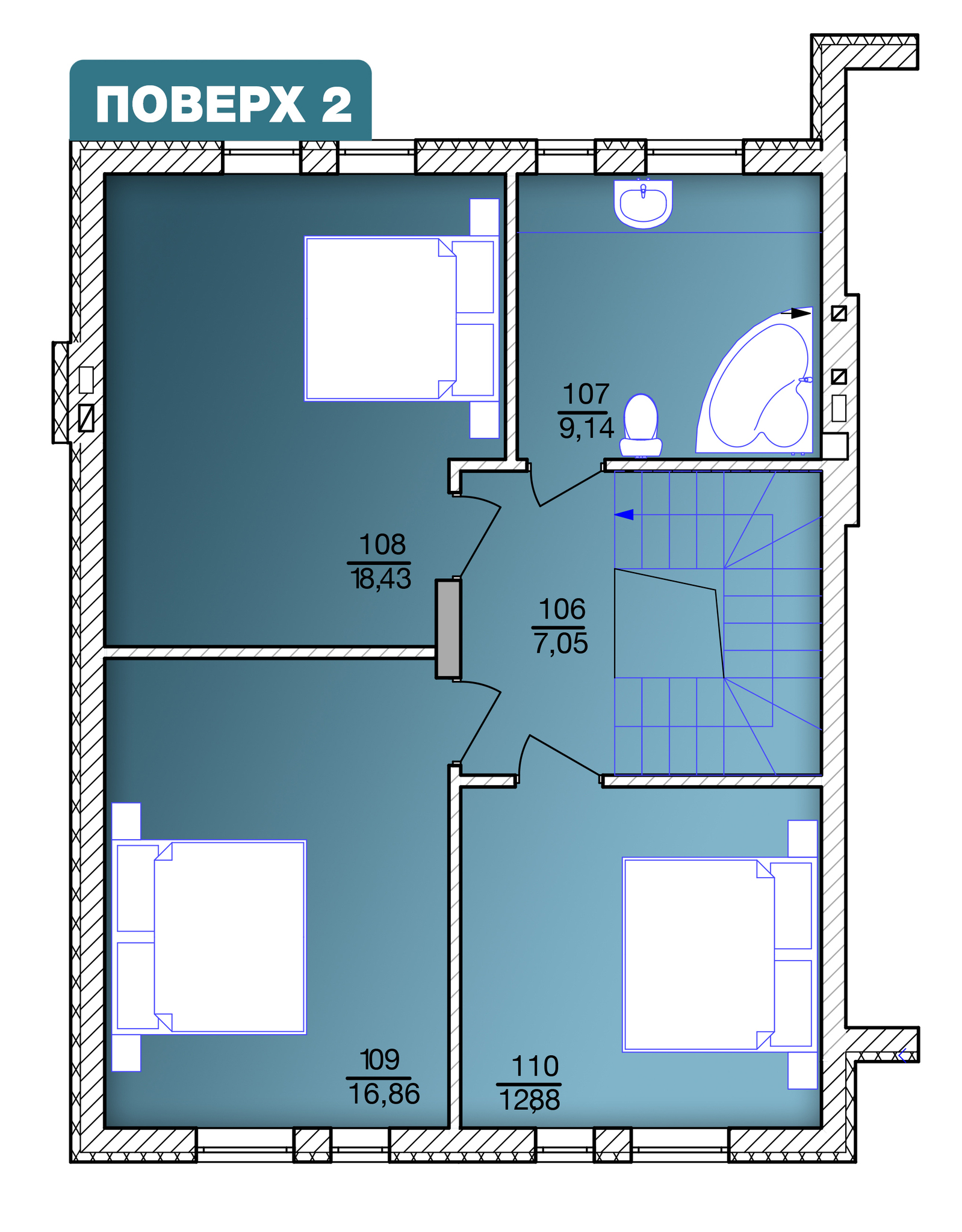 Таунхаус 127.7 м² в Таунхаус Prestige House від забудовника, Ужгород