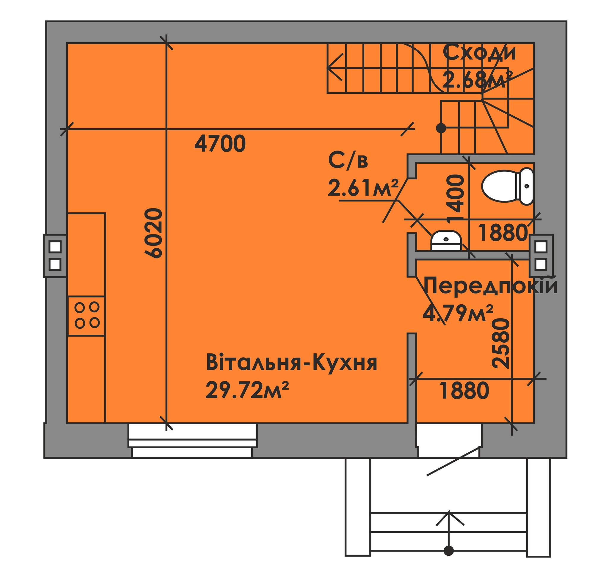 Дуплекс 75 м² в КП Вишневый от 17 067 грн/м², с. Геронимовка