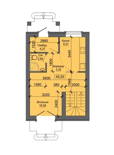 Таунхаус 85 м² в КМ Вишневий від 16 000 грн/м², с. Геронимівка