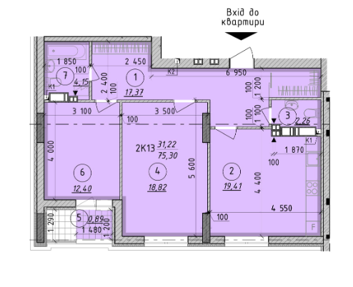 2-комнатная 75.3 м² в ЖК Борисо-Глебский 2 от 23 150 грн/м², г. Вышгород