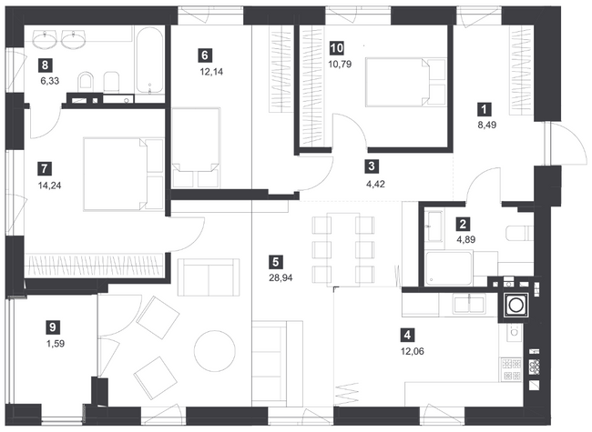 4-комнатная 137.85 м² в ЖК Silver Flow от 47 550 грн/м², Львов