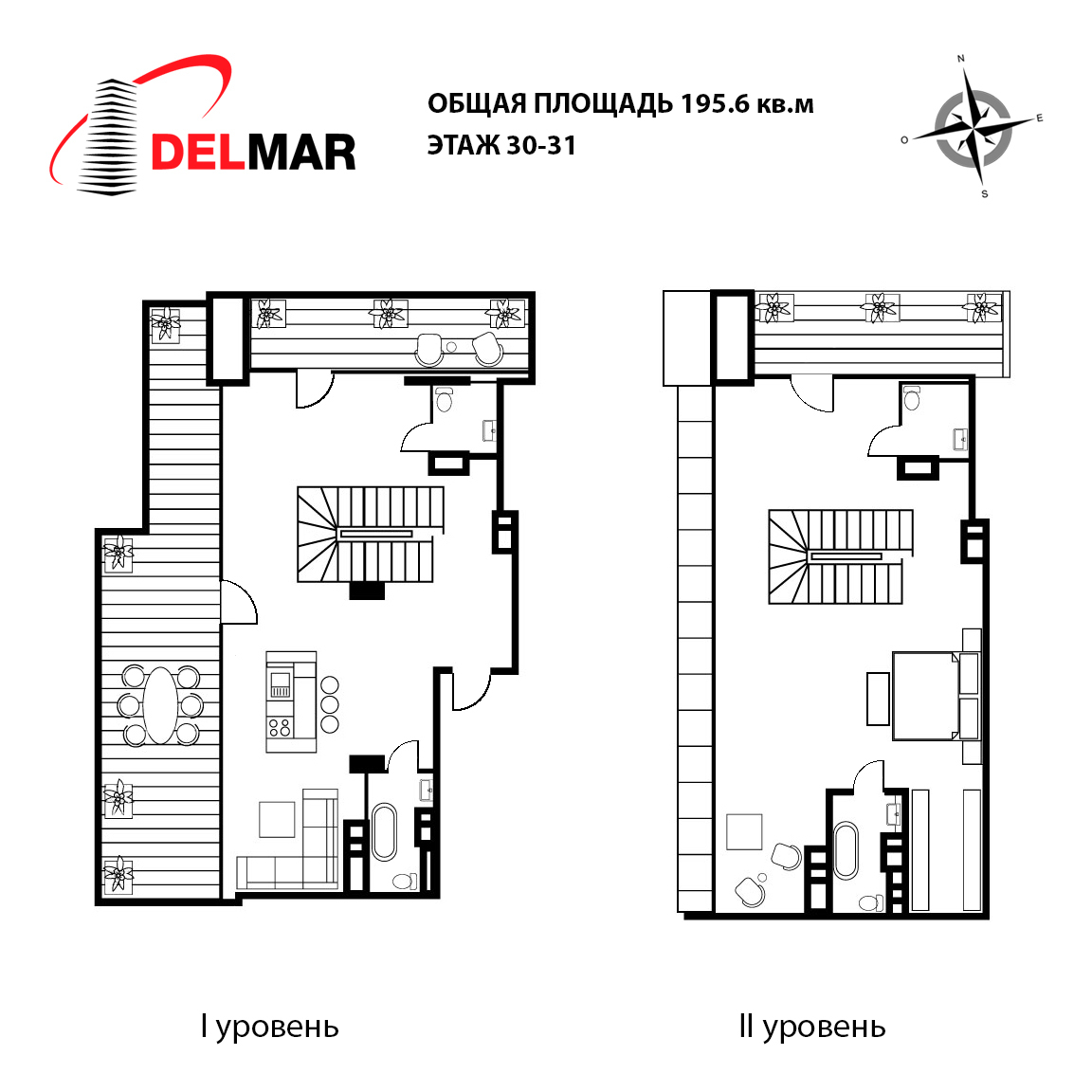 3-кімнатна 195.6 м² в ЖК Delmar від 52 200 грн/м², Київ