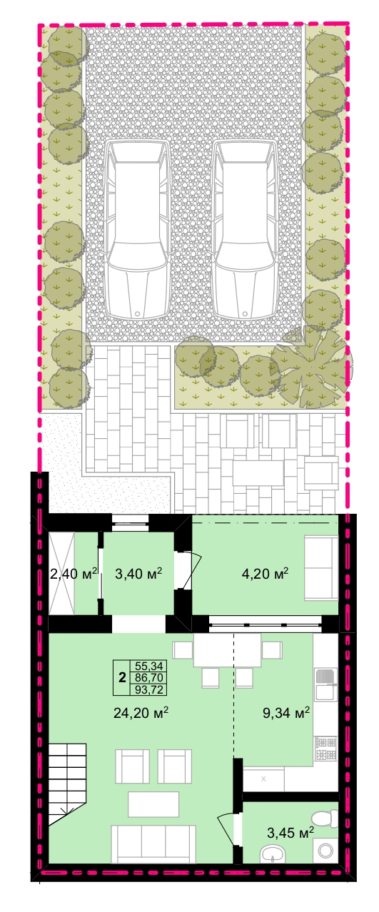 Таунхаус 93 м² в Таунхаусы Липовая аллея от 13 871 грн/м², г. Винники