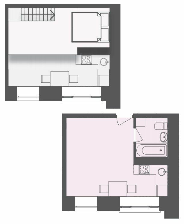 Двухуровневая 34.37 м² в ЖК Дом на Озерянской от застройщика, Харьков