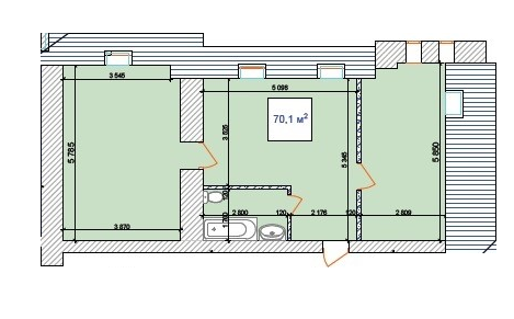 2-комнатная 70.1 м² в КД Наваль от 23 200 грн/м², Николаев