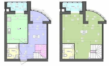 Двухуровневая 82.91 м² в ЖК Лазурный от застройщика, Полтава