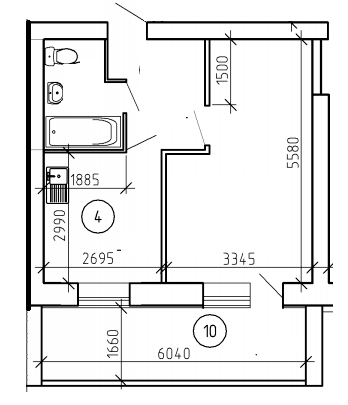 1-кімнатна 43.12 м² в ЖК на вул. Праці, 1 від 11 950 грн/м², Суми