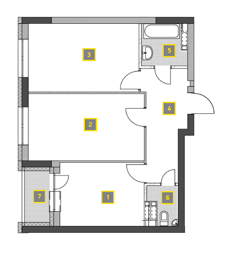 2-комнатная 65.46 м² в ЖК Campus от 26 970 грн/м², Киев