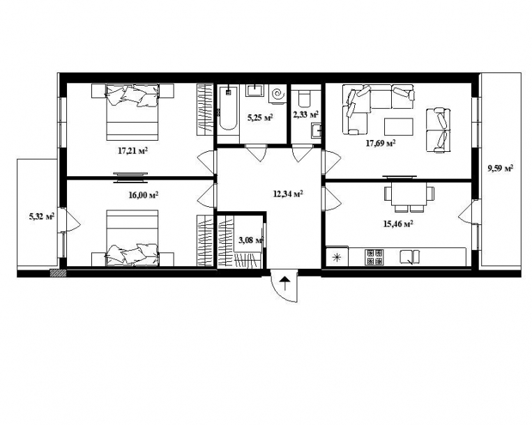 3-комнатная 92.5 м² в ЖК Park Land от 20 550 грн/м², Ужгород