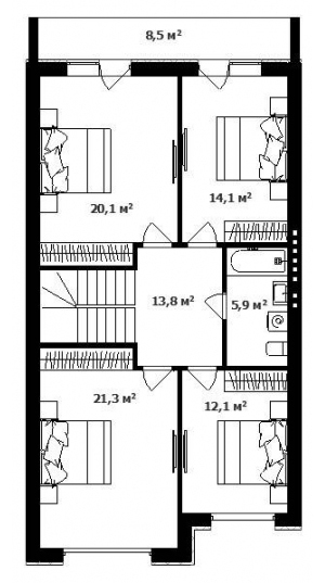 Таунхаус 173 м² в Таунхаус Дуловая от 17 919 грн/м², с. Минай