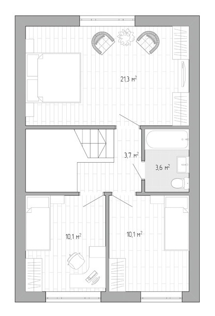 Таунхаус 100.28 м² в Таунхаус Дубовські озера 2 от застройщика, Хмельницкий