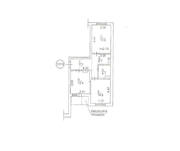 2-кімнатна 64.1 м² в ЖК Новомостицько-Замковецький від забудовника, Київ