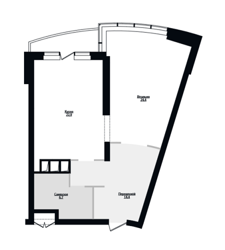 1-кімнатна 70 м² в ЖК Skyline від забудовника, Київ