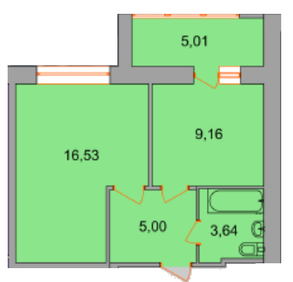 1-комнатная 39.36 м² в ЖК на ул. Академика Янгеля от 19 400 грн/м², Винница