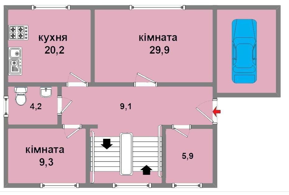 Котедж 200 м² в КМ Ledovskiy від 10 250 грн/м², Хмельницький