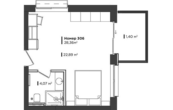 1-комнатная 22.89 м² в Апарт-комплекс LEV CITY от 81 100 грн/м², Львов