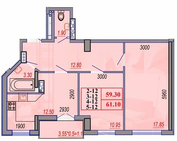 2-кімнатна 61.1 м² в ЖК Segment від 28 550 грн/м², Одеса