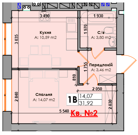 1-комнатная 31.92 м² в ЖК Элемент от 26 600 грн/м², г. Ирпень