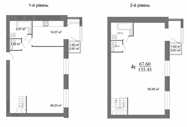 Двухуровневая 134.91 м² в ЖК Семейный комфорт от застройщика, Винница