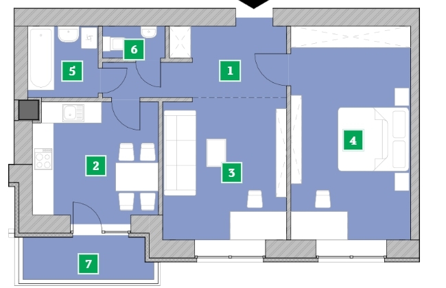 2-кімнатна 61.84 м² в ЖК Компаньйон від 13 600 грн/м², с. Сокільники