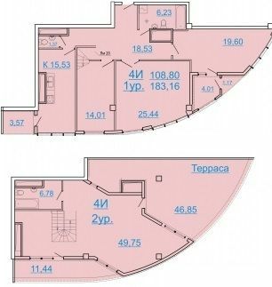 Двухуровневая 183.16 м² в ЖК Аксиома от 22 750 грн/м², Харьков