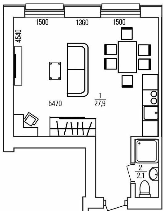 1-кімнатна 30 м² в ЖК Бестужевські сади від 25 750 грн/м², Харків