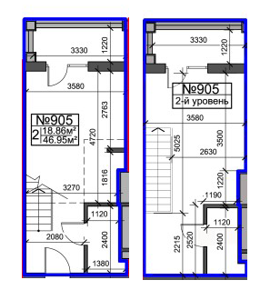 Двухуровневая 46.95 м² в ЖК Британский дом от 23 700 грн/м², Харьков