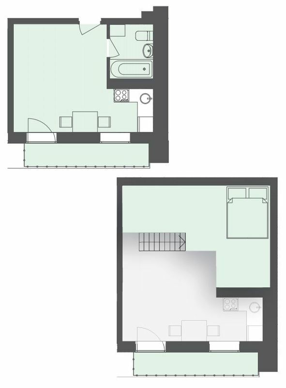 Двухуровневая 37.57 м² в ЖК Дом на Озерянской от застройщика, Харьков