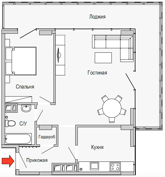 2-кімнатна 94.19 м² в Апарт-комплекс Port City від 29 450 грн/м², Дніпро