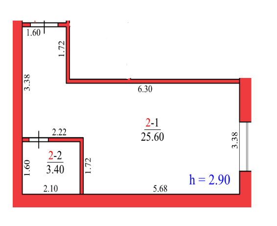 1-кімнатна 29 м² в ЖК Конторський-2 від 25 400 грн/м², Харків