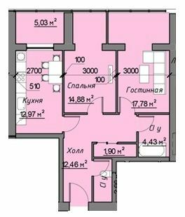 2-комнатная 76 м² в ЖК Лучший дом на Победе от 19 300 грн/м², Днепр