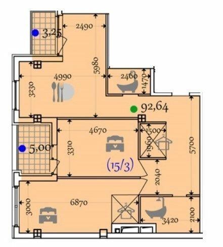 2-комнатная 100.89 м² в ЖК Comfort City от 27 700 грн/м², Днепр