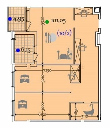 2-кімнатна 112.15 м² в ЖК Comfort City від 27 700 грн/м², Дніпро