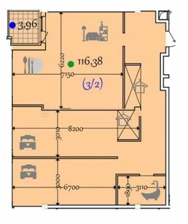 2-кімнатна 120.34 м² в ЖК Comfort City від 27 700 грн/м², Дніпро