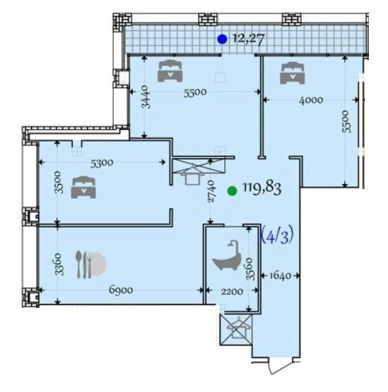 3-кімнатна 132.1 м² в ЖК Comfort City від забудовника, Дніпро