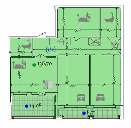 3-кімнатна 159.49 м² в ЖК Comfort City від забудовника, Дніпро