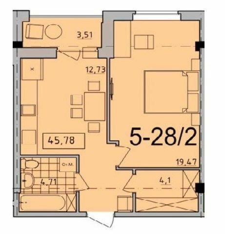 1-кімнатна 45.78 м² в ЖК Comfort City від 26 150 грн/м², Дніпро