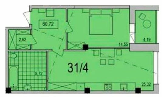 1-комнатная 60.72 м² в ЖК Comfort City от 33 250 грн/м², Днепр