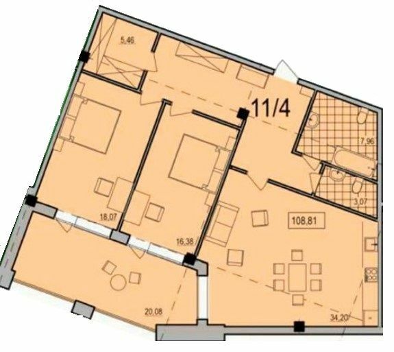 2-кімнатна 108.81 м² в ЖК Comfort City від 27 700 грн/м², Дніпро