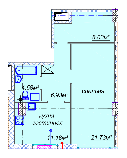 2-кімнатна 54.26 м² в ЖК Миронова від 26 700 грн/м², Дніпро