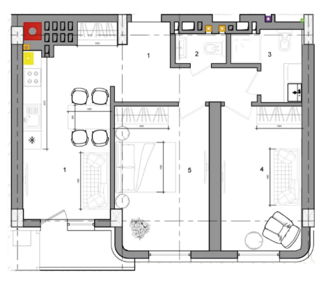 2-комнатная 65.25 м² в КД Graf от 45 500 грн/м², Одесса