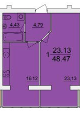 1-кімнатна 48.47 м² в ЖК Набережний квартал від забудовника, м. Могилів-Подільський