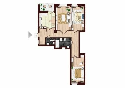 3-кімнатна 98.11 м² в ЖК iQ-House від 29 350 грн/м², Дніпро