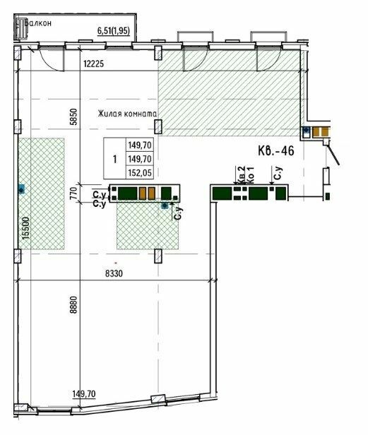 Вільне планування 152.05 м² в ЖК Park Residence від 41 200 грн/м², Дніпро