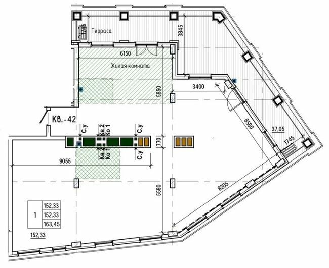 Свободная планировка 163.45 м² в ЖК Park Residence от 41 200 грн/м², Днепр