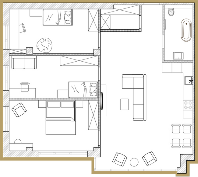 3-комнатная 102.32 м² в ЖК Premier Park от 45 400 грн/м², Днепр